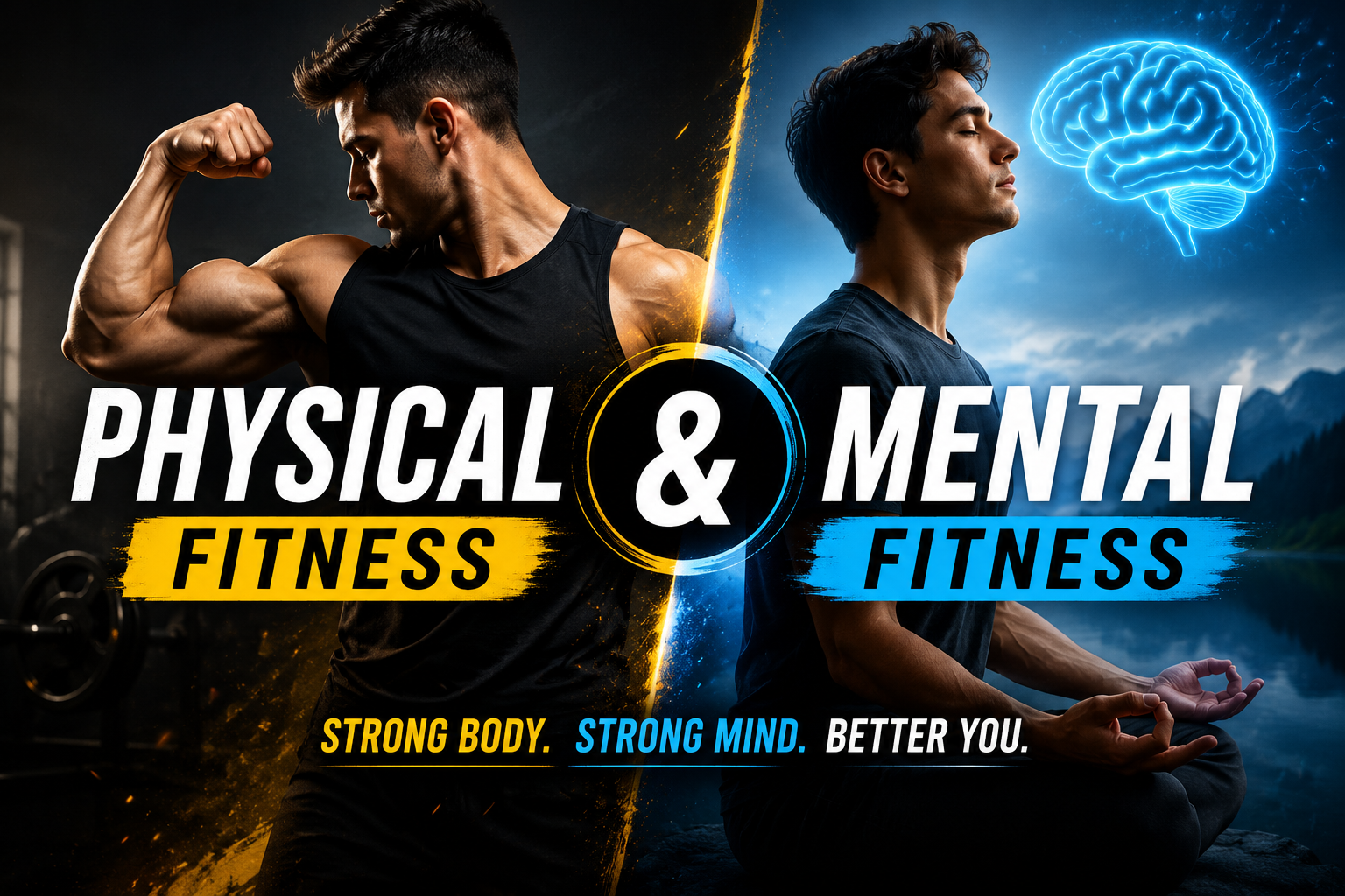 Physical and mental fitness with exercise and meditation